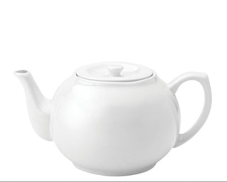 Pure White Ceramic Beverage Teapots Coffee Pots 42oz (1.2L) – Pack of 6 | Catering and Restaurant Grade