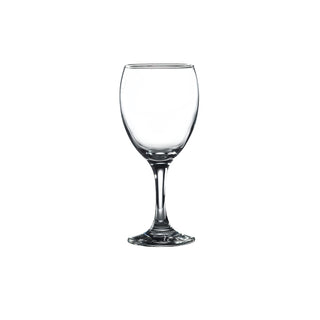 Clear Glass Wine Goblets – 24.5cl, 34cl & 45.5cl Durable Beaded-Rim Stemware for Hospitality (Pack of 6)