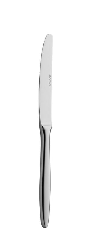 Stainless Steel Dessert Knife, Teardrop Cutlery Collection, Dishwasher Safe, Polished Finish - Set of 12