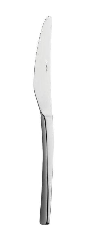 Table Knife, Axis Signature Collection Polished Stainless Steel Dinner Knives, Restaurant Dining Use - Set of 12