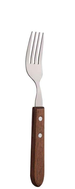 CLEARANCE - Steak Fork, Brown Wooden Handle Stainless Steel Forks Rustic Style, Durable Dining Forks - Set of 12 (Copy)