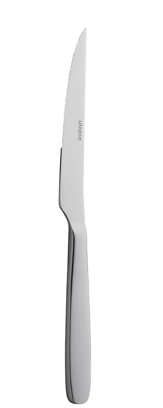 Stainless Steel Steak Knife, Metal Handle Modern Design, Precision Cutting, Contemporary Dining Knives - Set of 12
