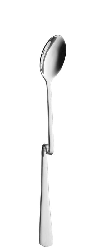 Latte Spoon Set of 12, Cranked Design Stainless Steel, Rim Hanging Spoon, Ideal for Coffee Shop, Restaurants