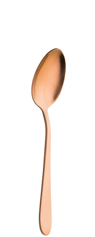 Dessert Spoon, Rio Collection Copper Finish Stainless Steel, Durable Modern Dining Cutlery Table Spoons - Set of 12