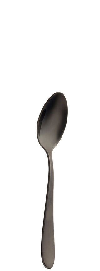 Tea Spoon, Turin Collection Black Finish Modern Style Cutlery, Stainless Steel Teaspoons - Set of 12