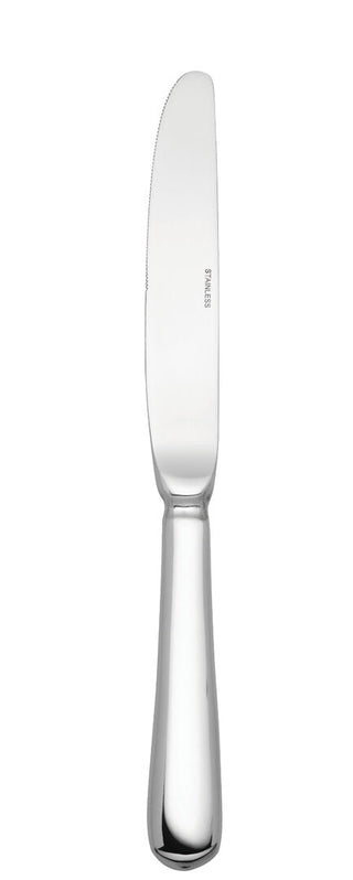 Stainless Steel Table Knife, Rattail Collection Traditional, Polished Stainless Steel Finish Dinner Knives - Set of 12