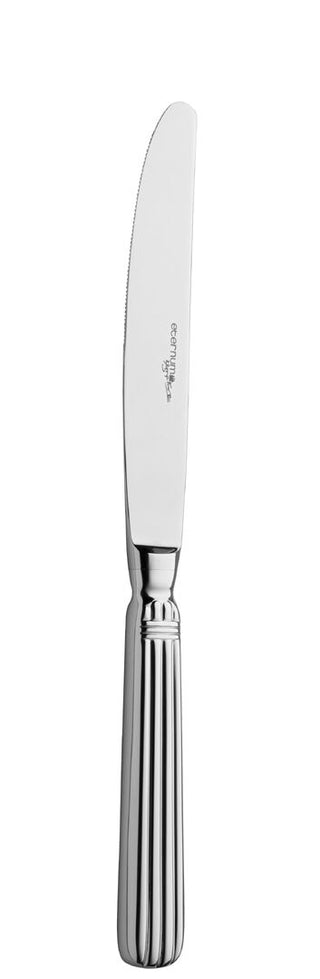 Dessert Knife, Byblos Collection Stainless Steel Knives, Ribbed Handle, Fine Dining Service Knives - Set of 12