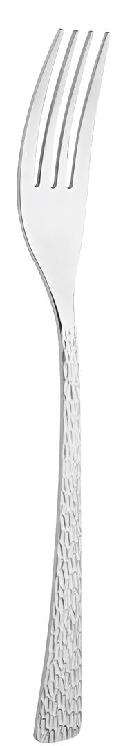 Table Fork, Artesia Collection Stainless Steel, Textured Handle, Contemporary Cutlery Dinner Table Forks, Box of 12