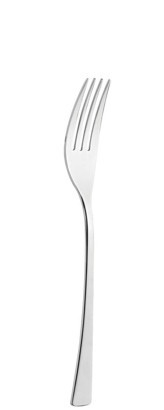 Dessert Fork, Curve Collection Stainless Steel Cutlery Dinner Forks, Contemporary Curved Design, Dishwasher Safe, Box of 12