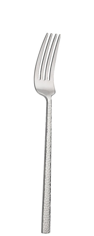 Iseo Collection Table Fork, Stainless Steel, Hammered Handle Design, Dishwasher Safe, Box of 12