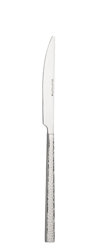 Iseo Collection Dessert Knife, Stainless Steel, Hammered Handle Design, Dishwasher Safe, Box of 12