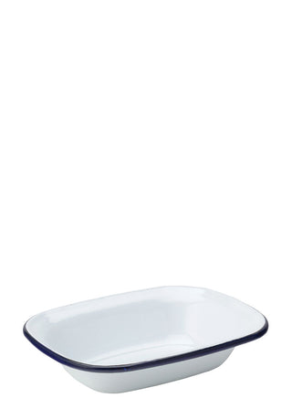 Enamel Pie Dish, Eagle Collection, Heritage Design, 20cm & 16cm, Blue Rim, Dishwasher Safe, Pack of 6