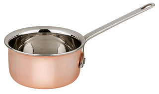 Copper Finish Sauce Pans 280ml Saucepans with Handle, Premium Food Presentation Dining Table Service - Set of 6