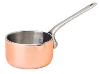 Mini Copper Presentation Saucepan, Pour Lip Design, 5.5cm (2.25"), Table Serving Sauce Pans - Set of 6