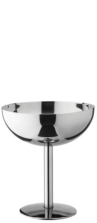 Stainless Steel Coupe Glass, Creative Bar Collection, 200ml (7oz), Polished Finish Cocktail & Dessert Serving Glasses - Set of 12