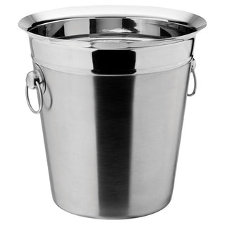 Stainless Steel Wine Bucket with Ring Handles, Ice Buckets & Coolers, Polished Finish 20cm (8"), Wine & Bottle Chilling - Set of 6