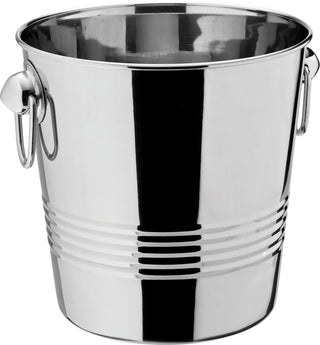 Stainless Steel Ice Bucket Champagne Wine Coolers with Dual Tulip Ring Handles, 22cm (8.5") Wine & Bottle Chilling - Pack of 1/6