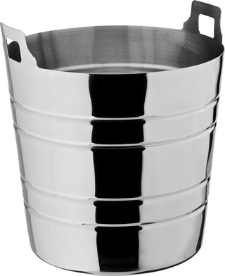 Ribber Ice Bucket, Champagne Wine Cooler - Stainless Steel with Handle 20cm (8") - Pack of 6