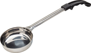 Stainless Steel Portion Ladle with Black Plastic Handle, 6oz (17cl) Capacity, Serving Utensil - Set of 12