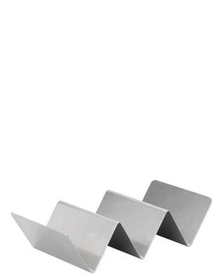 Triple Street Food Stand 21 x 10cm Stackable Stainless Steel & Copper Plated Taco Holder - Pack of 12