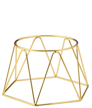 Stainless Steel Geometric Plate Riser - Set of 6, Dining Table Presentation Display Stand - Gold, Chrome, Copper or Black