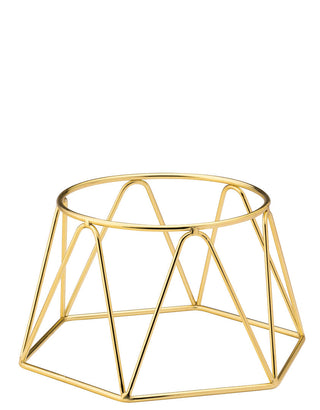 Stainless Steel Geometric Plate Riser - Set of 6, Dining Table Presentation Display Stand - Gold, Chrome, Copper or Black