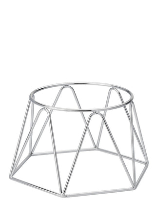 Stainless Steel Geometric Plate Riser - Set of 6, Dining Table Presentation Display Stand - Gold, Chrome, Copper or Black