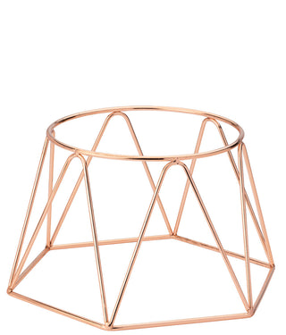 Stainless Steel Geometric Plate Riser - Set of 6, Dining Table Presentation Display Stand - Gold, Chrome, Copper or Black