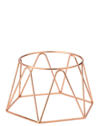 Stainless Steel Geometric Plate Riser - Set of 6, Dining Table Presentation Display Stand - Gold, Chrome, Copper or Black