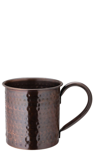 Hammered Stainless Steel Cocktail Mug 54cl, Aged Copper Finish, Pack of 6, Professional Bar Drinkware