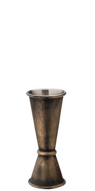 Vintage Finish Stainless Steel Cocktail Jigger 25ml / 50ml, Copper Tone, Pack of 12, Professional Bar Measure