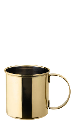 Polished Stainless Steel Cocktail Mug 48cl, Gold Finish, Pack of 6, Professional Barware Cup for Drinks Service