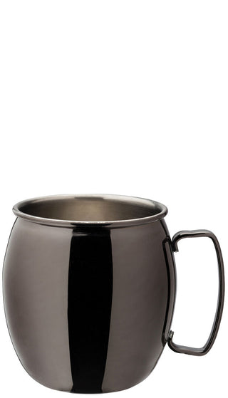 Polished Stainless Steel Cocktail Mug 62cl, Gunmetal Finish, Pack of 6, Professional Barware Cup for Drinks Service