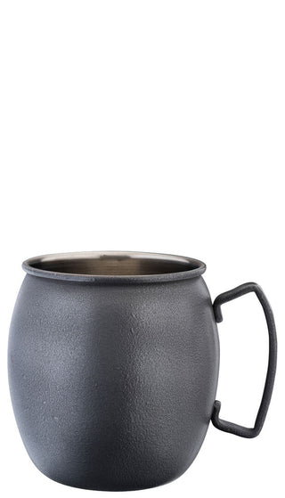 Matt Pewter Effect Stainless Steel Cocktail Mug 48cl, Pack of 6, Professional Barware Cup for Drinks Service