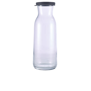 Clear Glass Carafes with Silicone Lids for Table & Buffet Service – 1.21L and 70cl (Pack of 12)