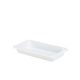 White Vitrified Gastronorm Dishes for Hot & Cold Foodservice – GN 1/2 & GN 1/3, 32.5cm Length, Multiple Depths & Capacities