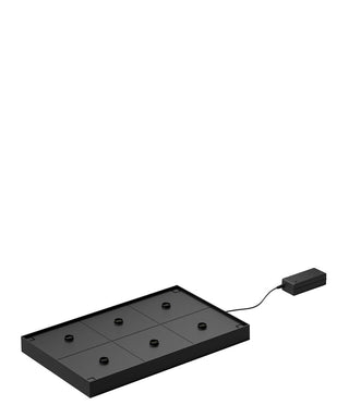 Premium Multiple Contact Charging Shelf, 6 Lamp Capacity, Black, Modular Charging Tray - Pack of 3