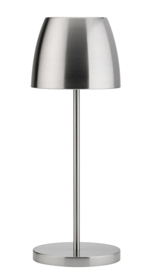 Montserrat Cordless LED Table Lamp 30cm – Rechargeable Brushed Aluminium Lamp for Hospitality & Dining - Pack of 6