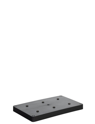 UK Standard Multiple Contact Charging Shelf, Black Plastic, 6 Lamp Capacity, Pack of 3 Charging Trays