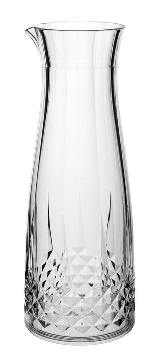 Polycarbonate Carafe 1.1L – Gatsby Collection Clear Cut-Glass Style Water & Wine Carafe - Pack of 1/6