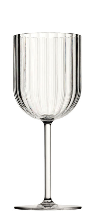 Paradise Wine Glass 13oz/ 390ml, Clear Polycarbonate Elegant Stemware Champagne Glasses, Pack of 12