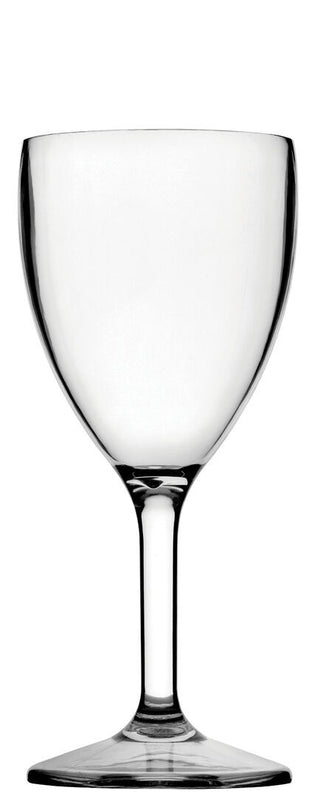 Diamond Wine Glass 12oz/ 340ml, Clear Polycarbonate Drinkware Stemware Champagne Glasses, Pack of 12