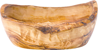 Rustic Olive Wood Oval Bowl 19.5x13.5cm/ 24.5x17cm - Natural Wooden Serving Bowl - Pack of 6