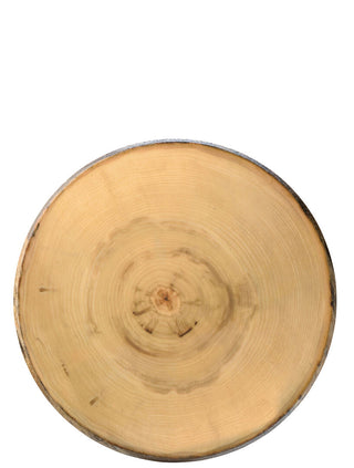 Elm Footed Round Platter 13.5" (35cm) - Authentic Wood-like Finish - Melamine Serving Platter - Set of 2