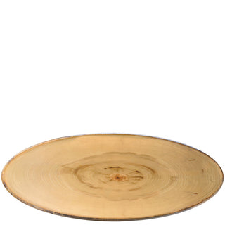 Elm Footed Oval Platter 25.5" x 10" (65 x 25.5cm) - Authentic Wood-like Finish - Melamine Serving Platter - Set of 2