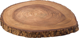 Darwin Acacia Wood Round Board - Rustic Natural Presentation Board 7.5" & 11.75" - Pack of 6
