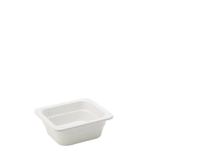 Melamine White GN 1/6 & 1/4 Deep Food Pan - Heavyweight, Stackable, Practical for Food Service - 6.5cm Deep