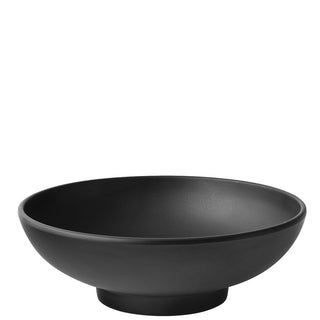 Spirit Footed Bowl 5"/ 6.5"/ 7.5"/ 9" - Melamine, Dishwasher Safe, Ideal for Serving, Black Stoneware Look - Pack of 6