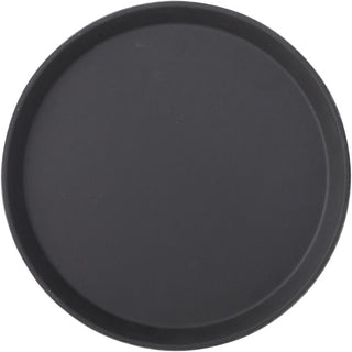Black Plastic Non Slip Tray Round 28cm, 35.5cm, 40.5cm - Rubberised Non-Slip Surface, Pack of 12