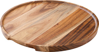 Acacia Wood Platter/Pizza Board 12" (30cm) - Round Wooden Serving Board - Pack of 6